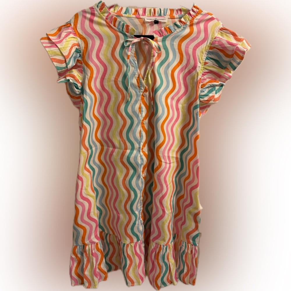 Colorful Wavy Pattern Dress